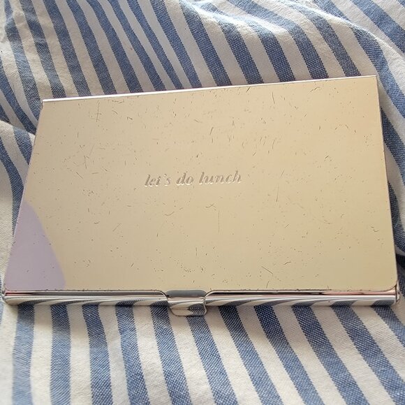Kate Spade & Lenox silverplated business card holder - Picture 1 of 7